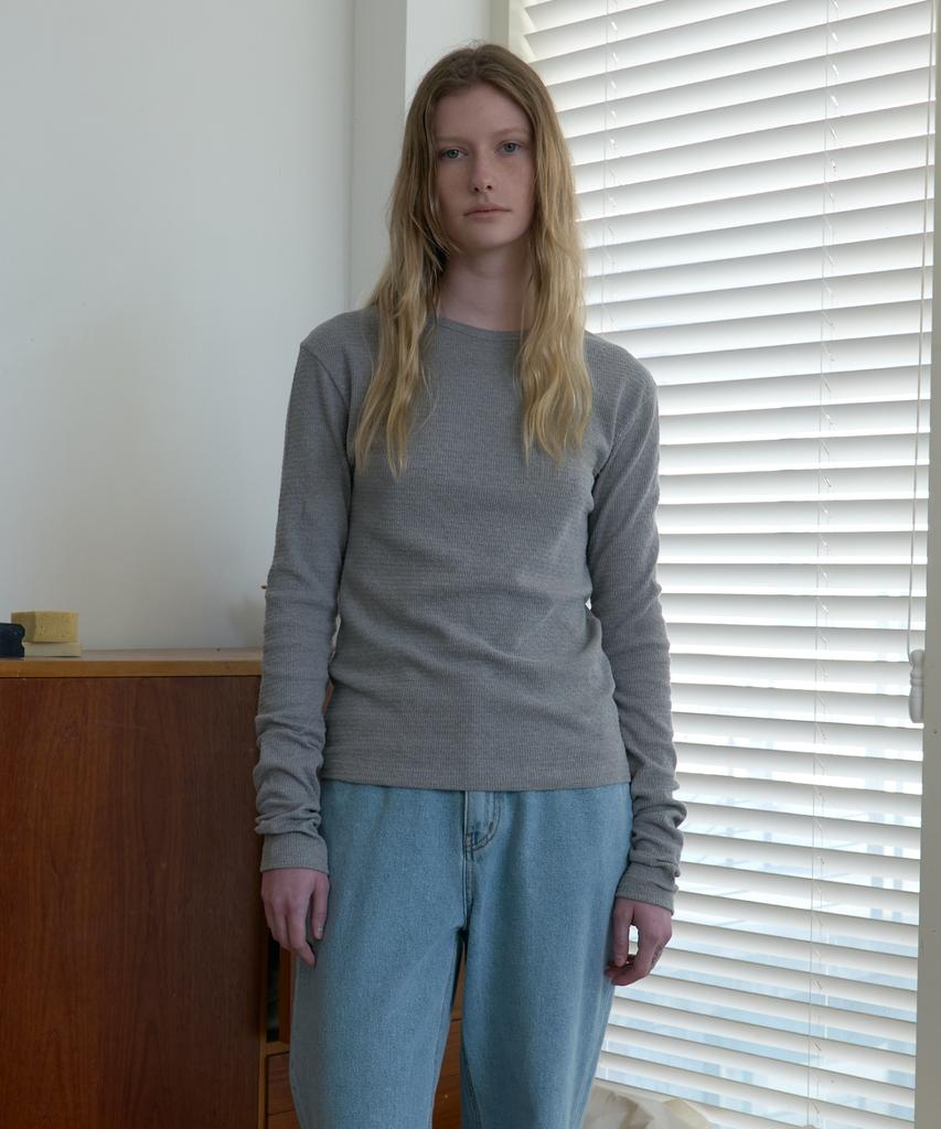 POSZER Jacquard Round Long Sleeve (Gray)