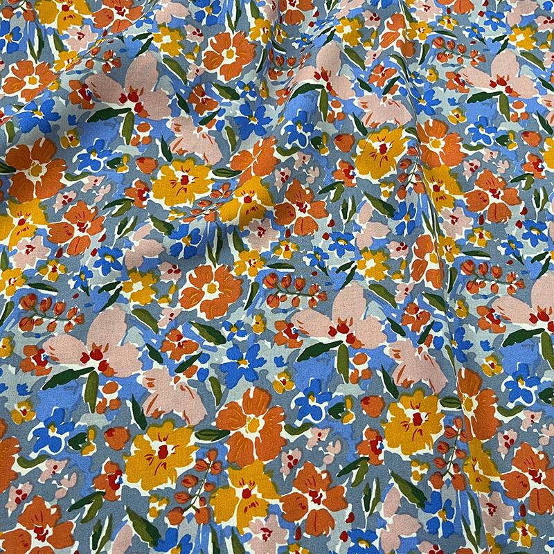 1 meter X 1.45 meter flower Viscose Fabric Dress Gown Material Rayon Poplin dresses Fashionable tie dyed floral prints