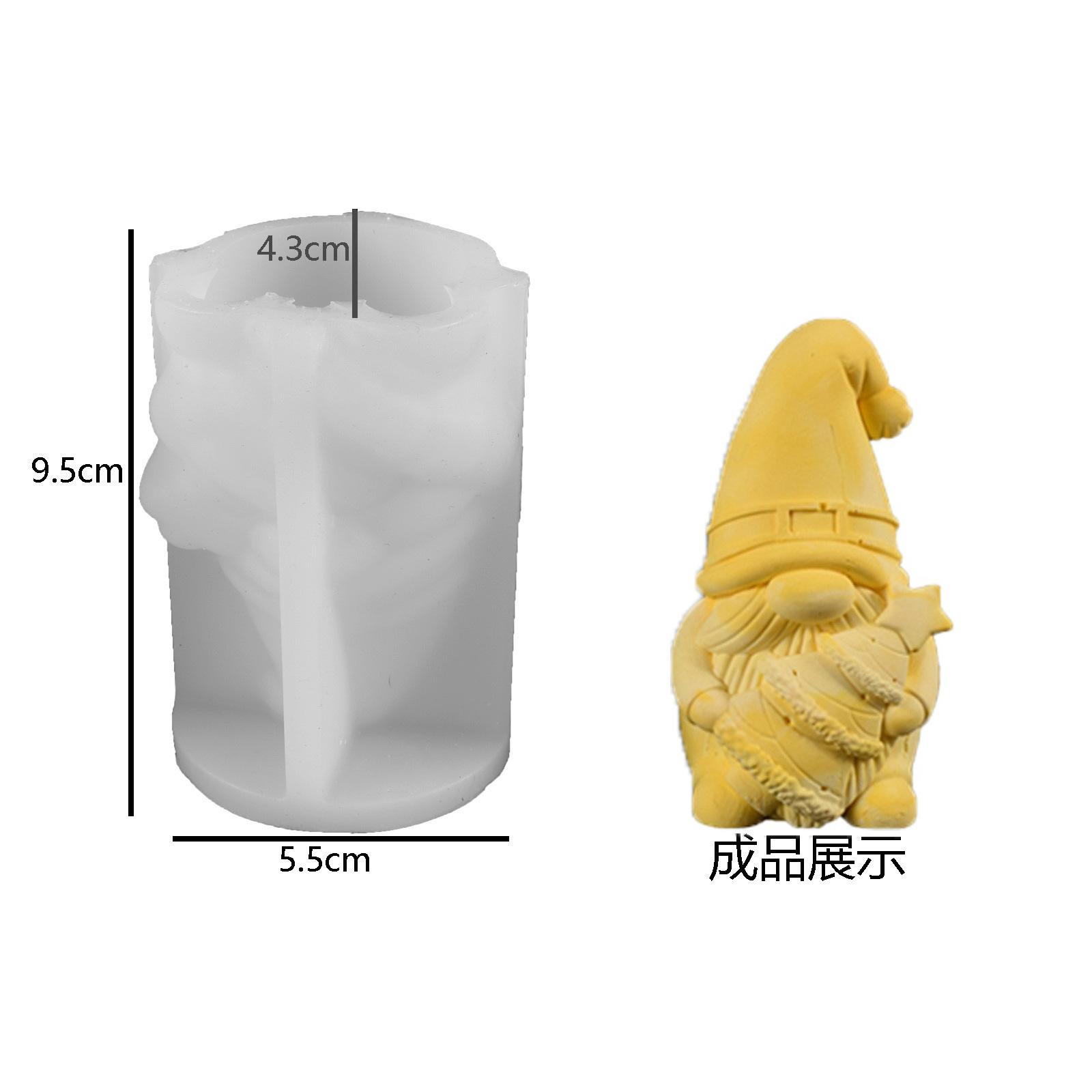 Christmas Santa Claus Snowman   Aromatherapy Candle Silicone Mold Christmas Diy Santa Claus Gypsum Ornament Festival Decoration