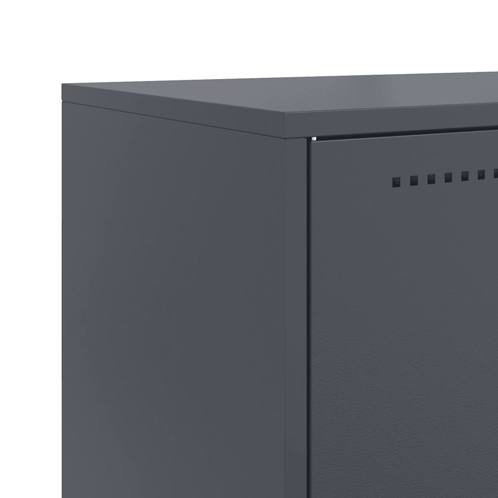 Highboard Anthracite 68.5 X 38.5 X 107 Cm Steel