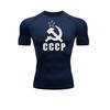Fashion Tight T-Shirt Sports Men's T-Shirt Compression Rash Gard Round Neck Running High Elasticity Summer Short Sleeve Sweat Absorbing Tight Fit