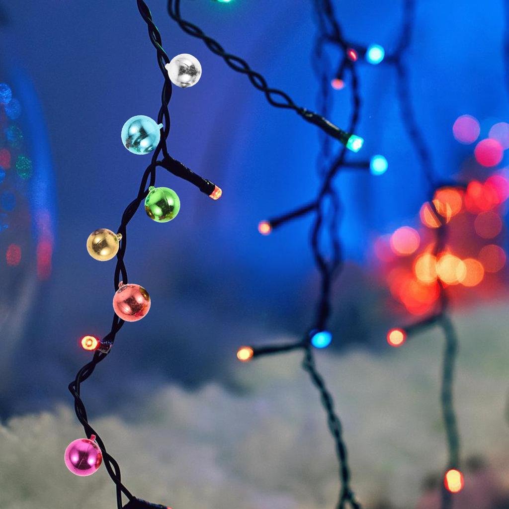 100Pcs Colorful Plastic Round Bulb Christmas DIY Accessory Beads for Jewelry Making Crafts Ornaments Light Decorations