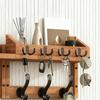 Wandmontierte Garderobe mit Ablage 4-in-1 Eingangsbereich-Organizer mit Haken Posthalter Rustikaler Schlüsselhalter Schweberegal für Wand Wohnzimmer Schlafzimmer Büro