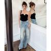 Retro Wide Leg Jeans for Women Loose Fit  Pants Spring Summer Fashion Comfortable Denim Trousers