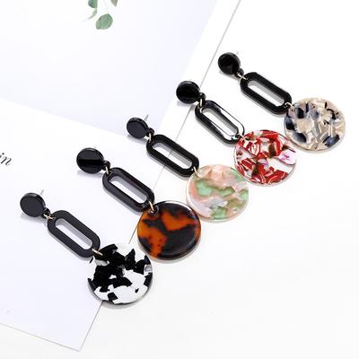 Korean Popular New Retro Acetate Acrylic Long Earrings