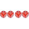 Ensemble de dés à 6 faces Dés Arrondis Couleur Translucide Dés de Jeu de Société Enseignement Mathématiques Ensemble de dés (10 Pièces Rouge) Deux