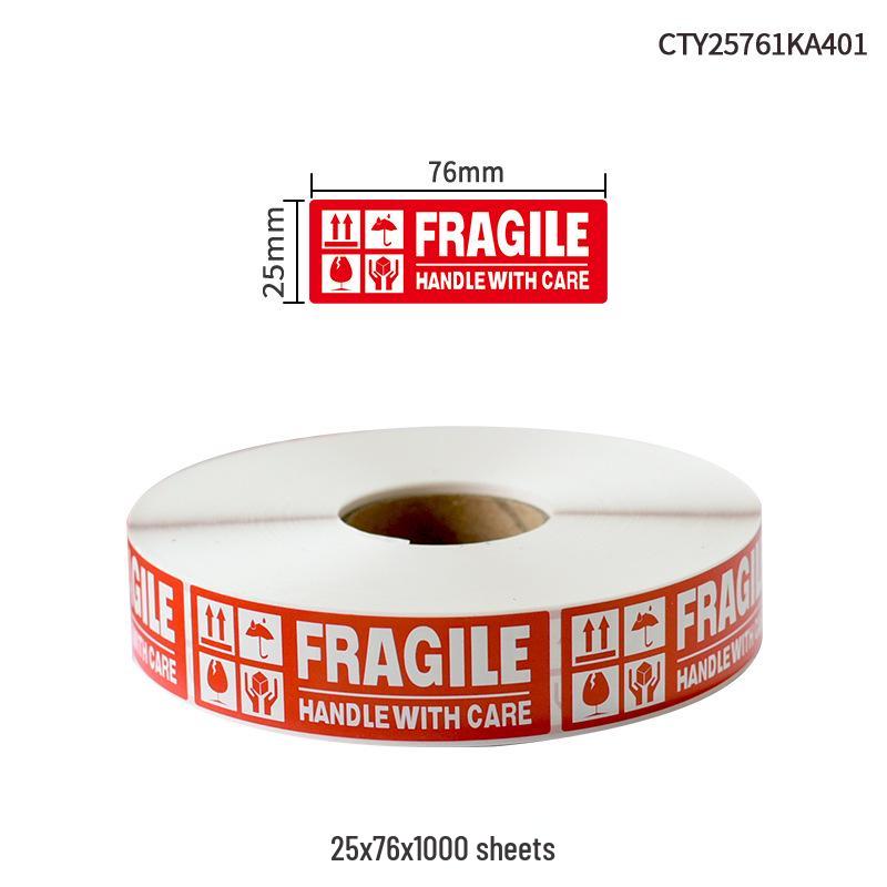Fragile Sticker and Warning Label - English  Chinese