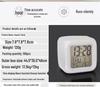 LED Seven-Color Luminous Square Alarm Clock - Creative Gift