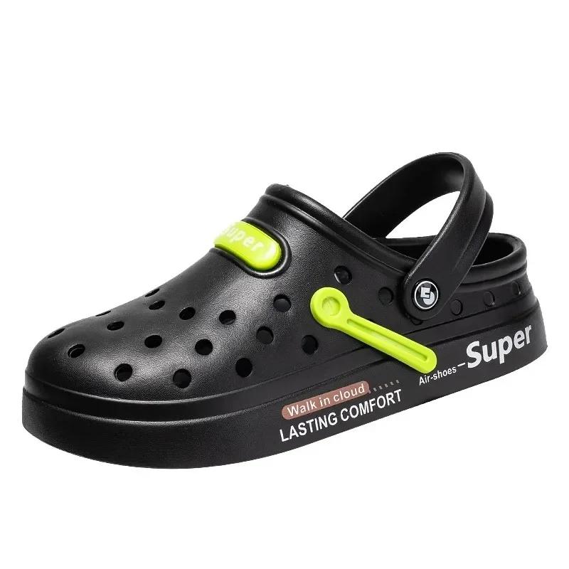 Fashion 2024 Summer Men's and Women's Fashion Slippers Color Matching Couples Outdoor Versatile Soft Sandals Vacation Beach Casual Shoes