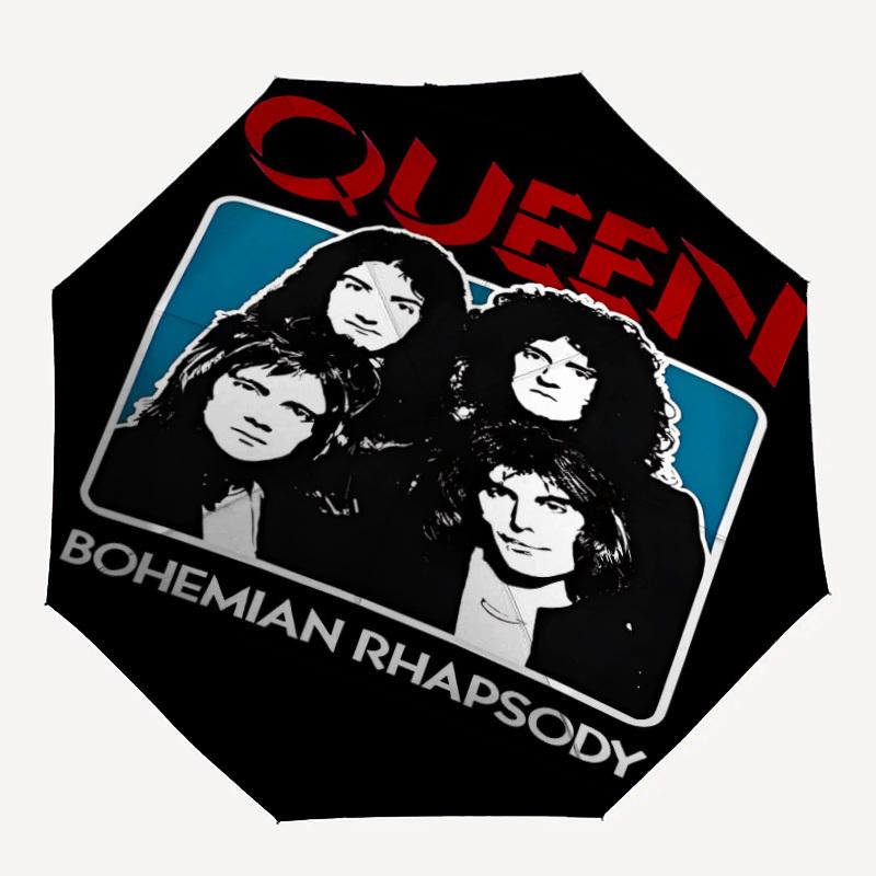 

1PC Queen Bohemian Rhapsody Automatic Open/Close, 8-Rib Durable Frame Compact Travel Umbrella for Men & Women 045