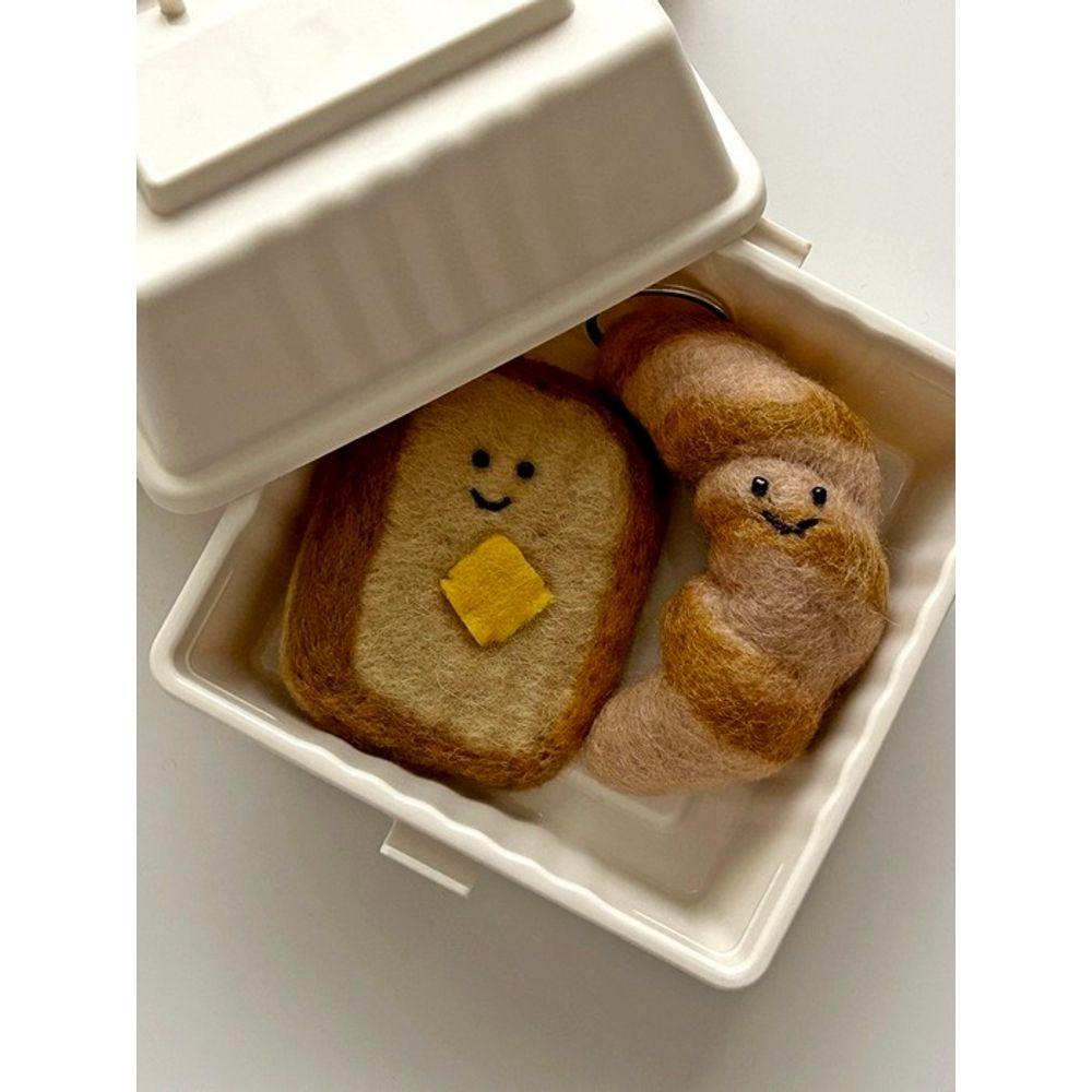 Elegant Bord Bröd Vänner Nyckelring 3 Typer Nyckelring Handgjord Docka