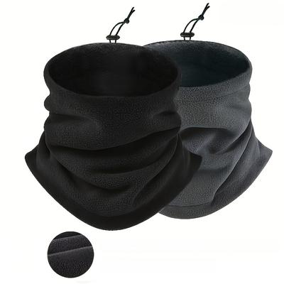Men'S Thermal Neck Gaiters, Breathable Polyester Knit For Winter Cycling, Outdoor Activities - Ideal For Cold Weather & Layering