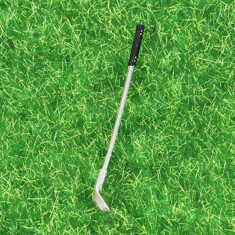 5Pcs 1:12 Dollhouse Miniature Furniture Metal Golf Clubs Set Pretend Play Toys