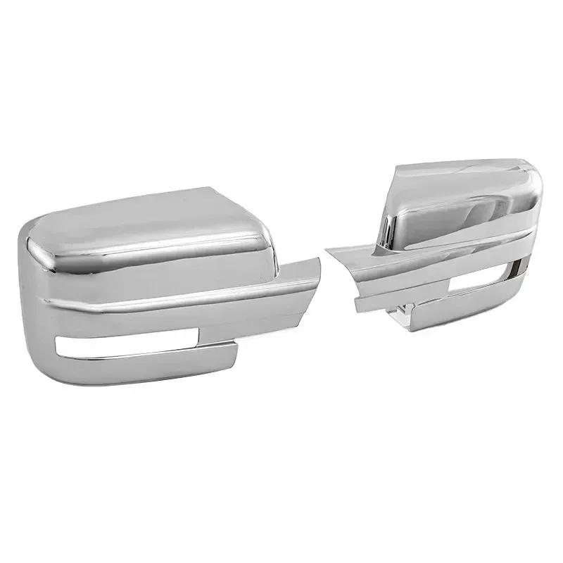 PAIR For 2009-2014 Ford F150 Door Rearview Mirror Cover Exterior Cap Housing Side Wing Protective Shell Trim Car Decor Sliver