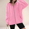 Women's Solid Color Zipper Sweatshirt Tops Daily Casual Jacket