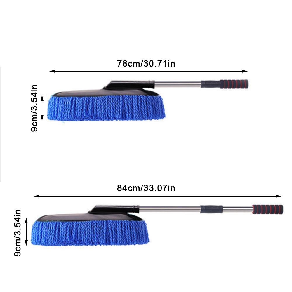 Removable Car Duster Extendable Handle Car Cleaning Mop Car Wash Brush Interior Cleaning