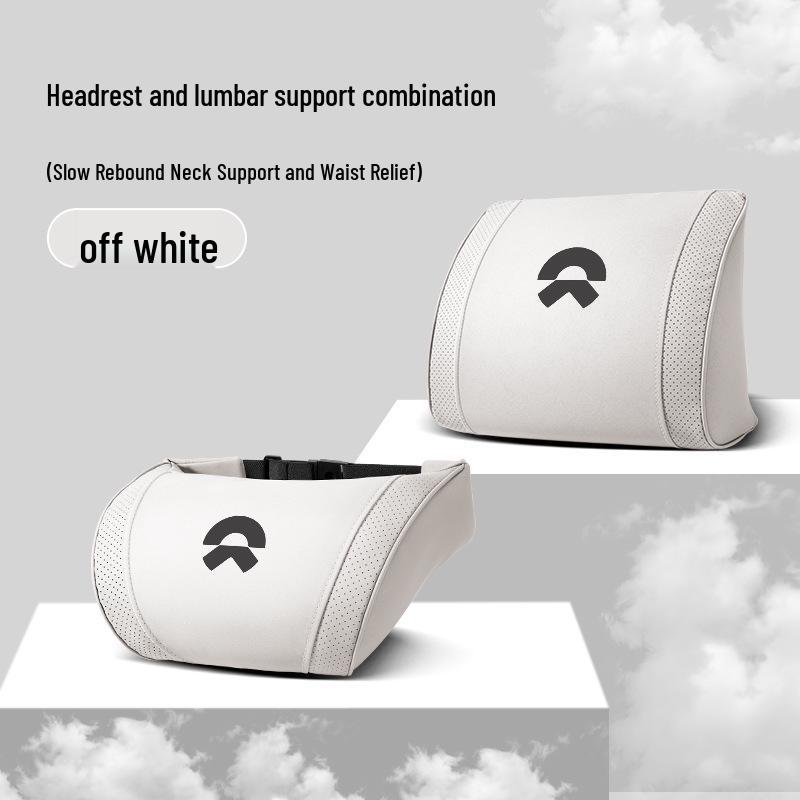 Nio ET5/ES6/ES8/EC6/ES7 Compatible Neck & Lumbar Support Pillow for All-Season Car Seat Comfort