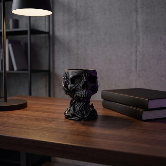 Small Item Storage Bowl 3D Printed Gothic Skull Decorative Catchall Bowl, Holder for Key Unique Entryway Coin Jewelry, Dark Art Desktop Ornament Home