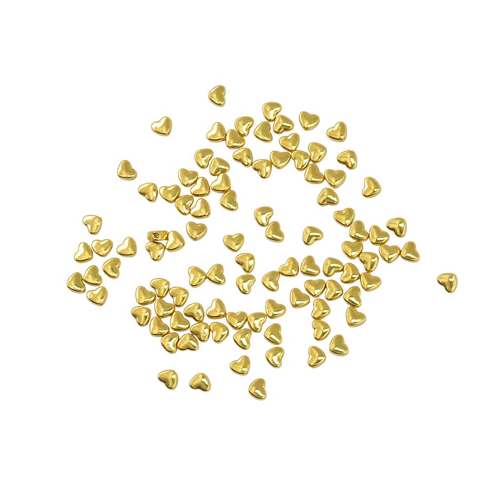 100 τμχ 5mm Mini Love Heart Spacer Loose Beads για κοσμήματα DIY