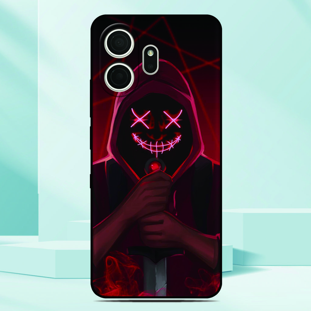 Anime Bad Boy Devil Phone Case For TCL NxtPaper 70 Pro 5G Painted TPU Black Back Cover Soft Silicone Funda Screen Protector Film