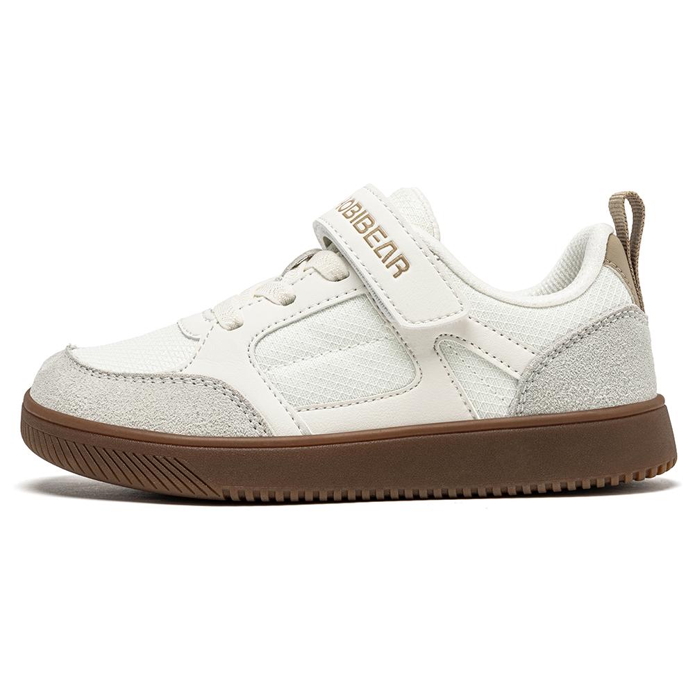 HOBIBEAR Weite Schuhe für Kinder Barfuß Klettverschluss Sneaker Minimalistisch Kunstleder Leicht Weich Gehen Schuhe
