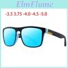 Custom Minus Masculino Made Myopia Prescription Lens Square Fullrim Sports Colorful Mirror Sunglasses 1 To5