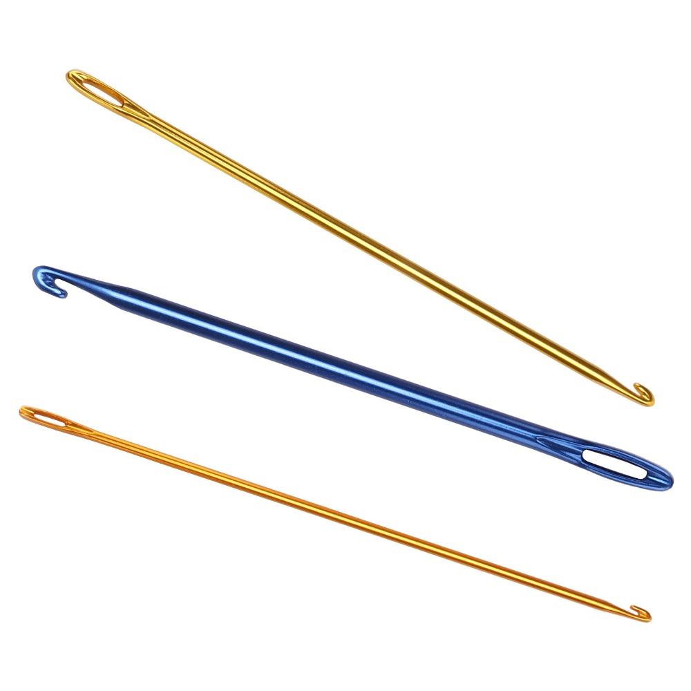 3Pcs 2.75mm 4mm 6mm Sizes Tunisian Afghan Crochet Hook Knitting Needles  For Scarves Gloves