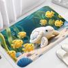 Bunte Badezimmertür-Matte mit Seestern-Muster, wasserabsorbierender kleiner Teppich, Toilettensitz-Matte, dekorative Bodenmatte, maschinenwaschbar