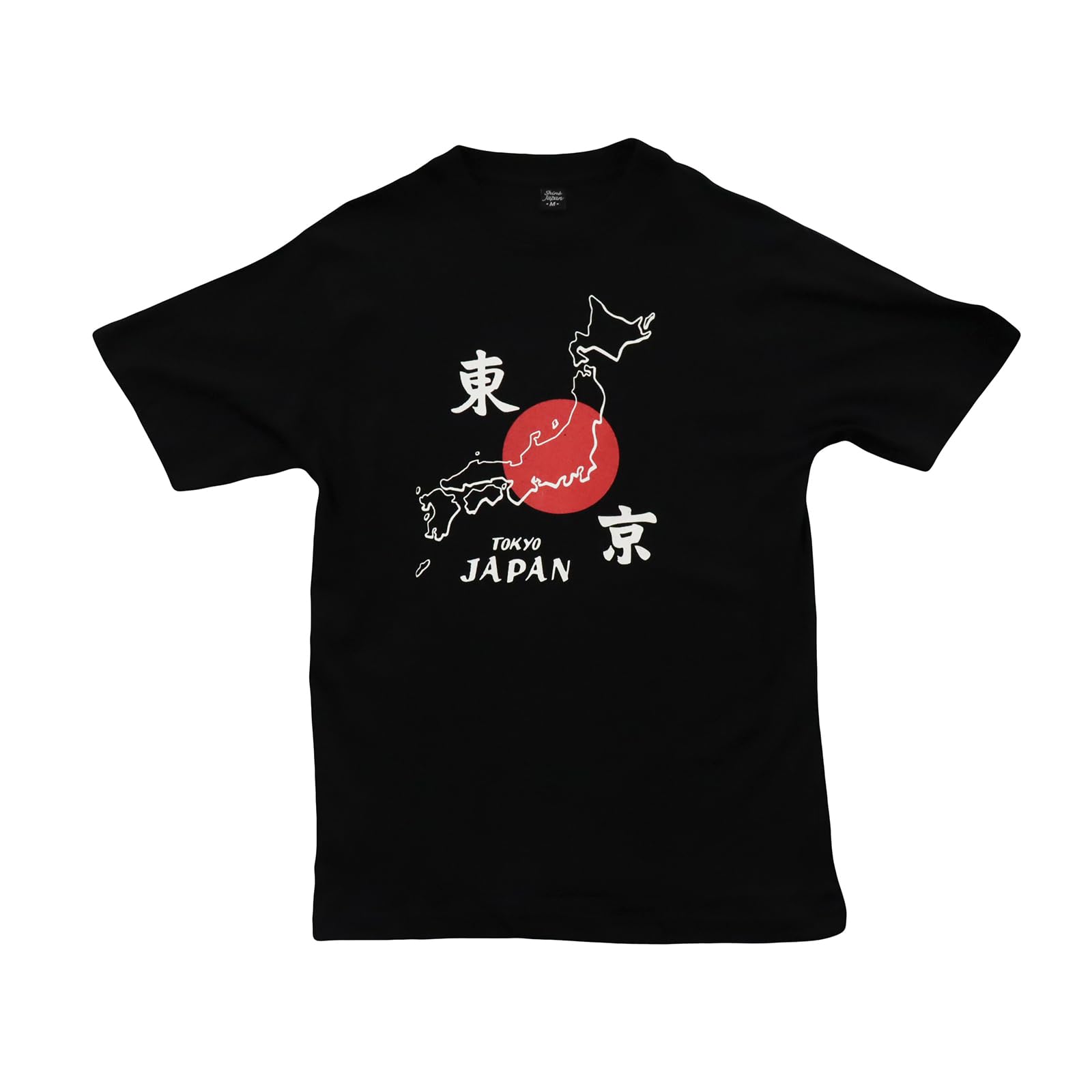 Japanese Souvenir with Tokyo 12 years old Black Shin-ei [T-shirt Map] (140cm)