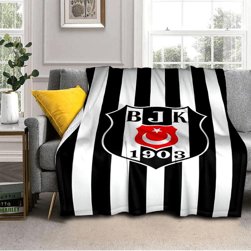 Be?ikta? Istanbul Crest Emblem Blanket Suitable for Sofas, Beds, Offices, And Camping - Perfect Gift for Halloween Christmas