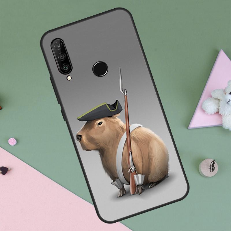 Süßes Cartoon-Capybara Für Huawei P20 P40 Lite P60 P30 Pro Nova 5T 9 10 SE 12s 12i 11i Y90 Y70 Y60 Y61 Y72 Y91 Hülle