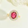 Ruby Necklace Women'S High-End Luxury Trend Court Style Slightly Inlaid Zircon Pendant Collarbone Chain