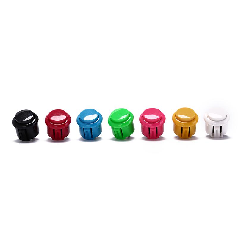 10Pcs 24Mm Push Buttons Replace For Arcade Button Games Parts Of 7 Colors