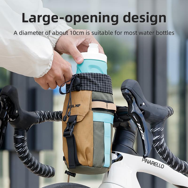 Retro Rainproof Bicycle Handlebar Bag Weather-Resistant Cycling Pouch for Road Mountain Bikes, Outdoor Bike Bottle Storage Bag