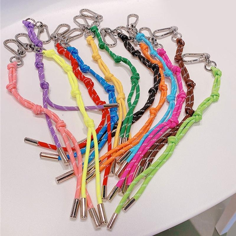 Pack of 4 Rope Key Rings Stylish Rope Keychain Fashionable Key Adornment Key Holder Key Clip Suitable for Daily Use