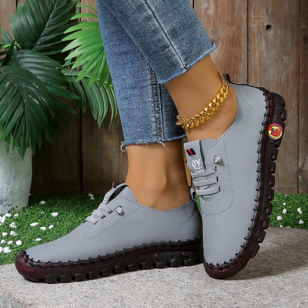 Women's Shoes, Casual Shoes, Flat Shoes, Single Shoes, Breathable Shoes, Lightweight, Round-toed, Running Shoes