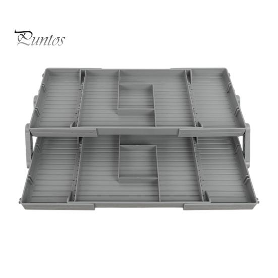 

Органайзер для ювелирных изделий, многослойный лоток с ящиками, большая вместимость, многоцелевой, регулируемый, расширяемый, для хранения колец и ожерелий Dual Layer