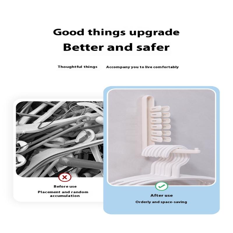 Folding Hanger Storage Rack No Punching Wall Hanging Home Balcony Dormitory Wardrobe Drying Rack Clothespin Collector