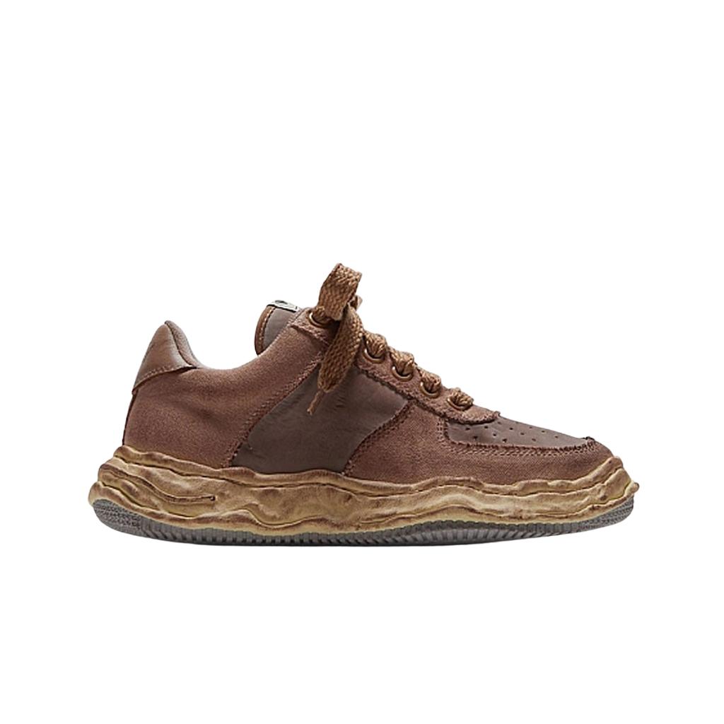 Maison Mihara Yasuhiro Wayne Og Sole Distressed Canvas Low-top Sneakers Brown
