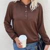 YYFS Women's Fashion Casual Solid Color Print Long Sleeve Blouses & Shirts