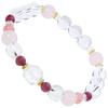 [Shinjuku Gin No Kura] July Birthstone Ruby Bracelet for Women, Natural Power Stones, Cut Ruby, Rose Quartz, Inca Rose, and Pink Crystal
