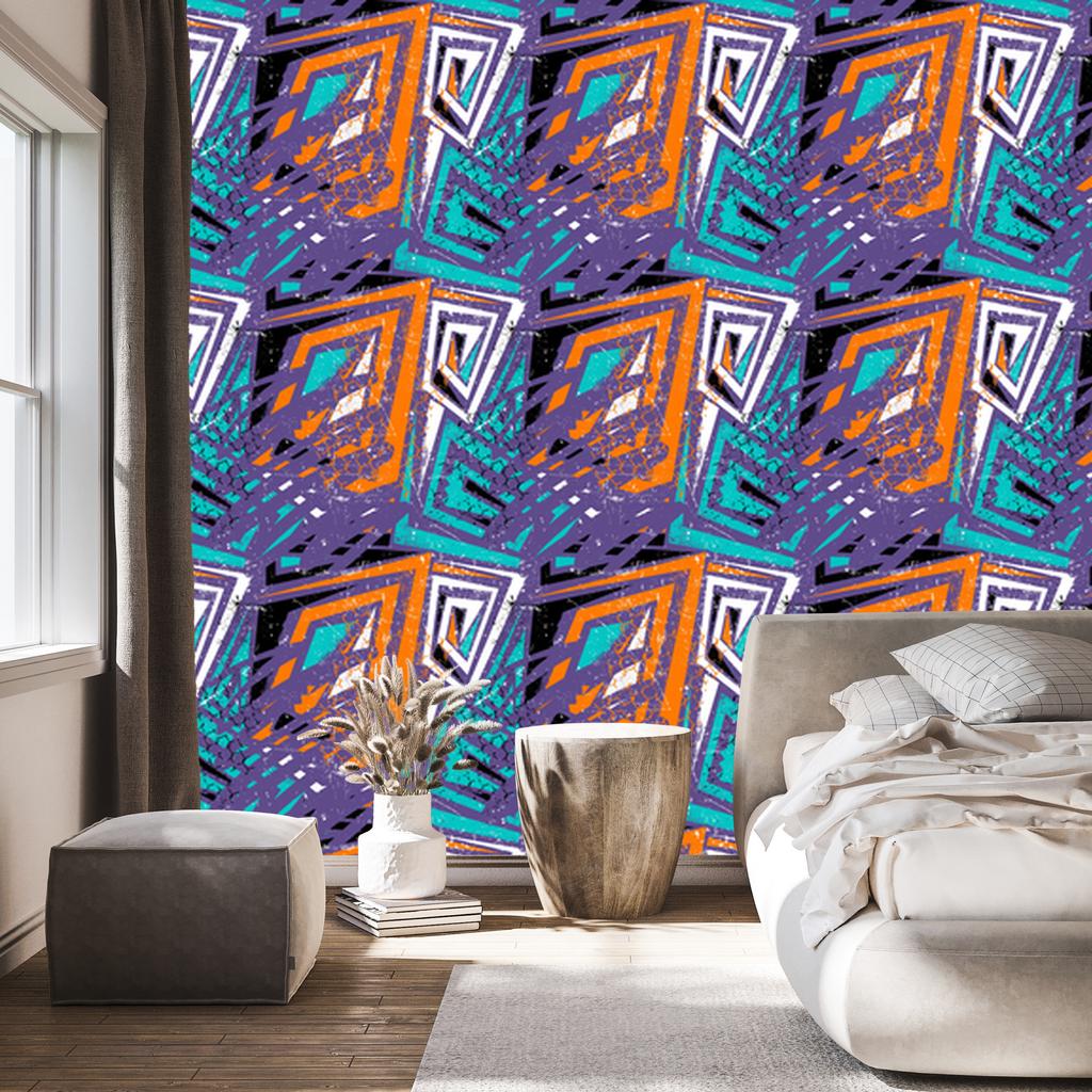 Modern graffiti drawings wallpaper for living room and bedroom 50x1000