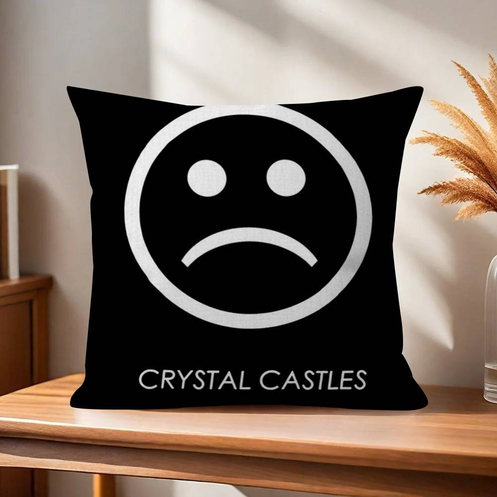 Cushion Cover Car Throw Pillow Case For Sofa Car Christmas Gift Anime Crystal Castles Band
