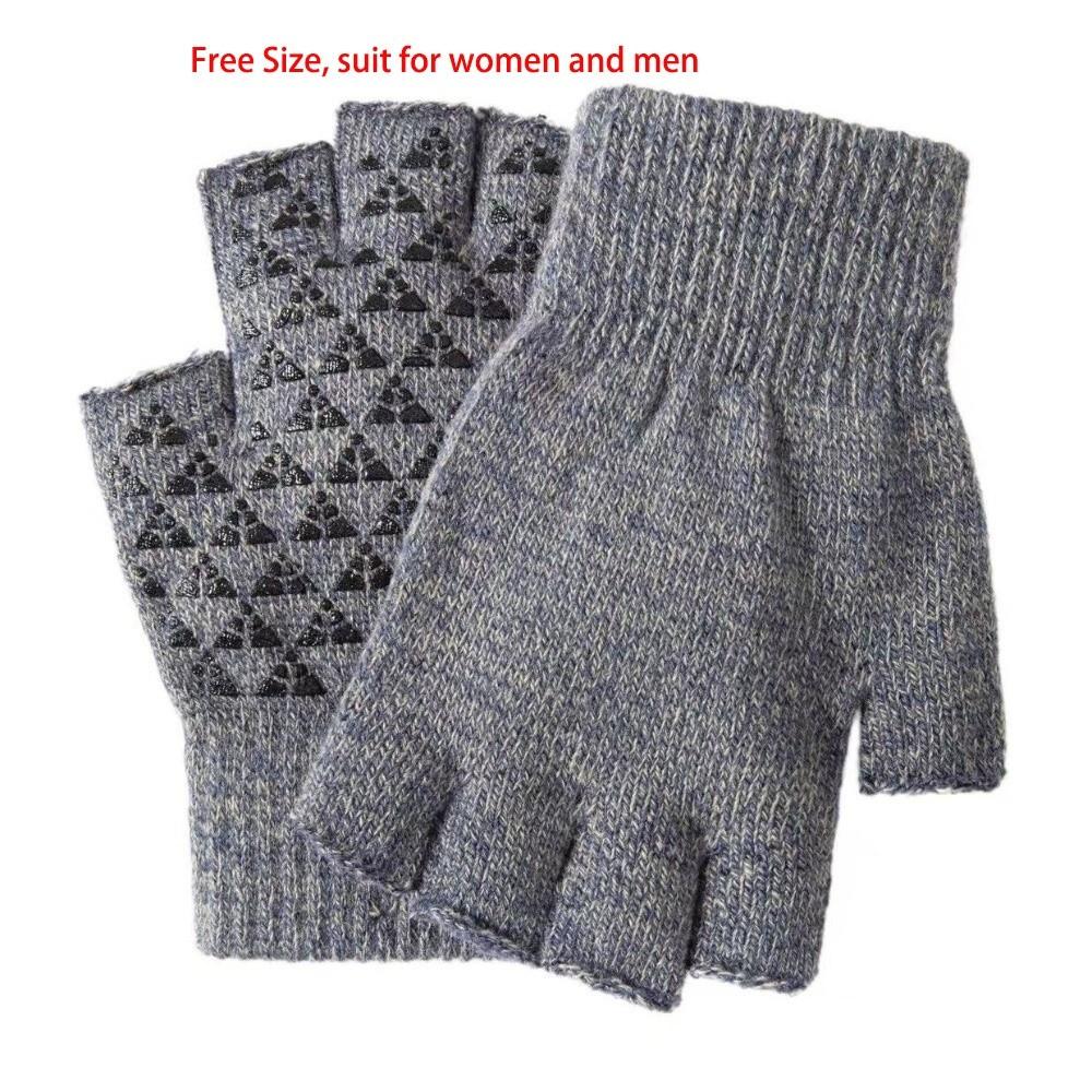 Warm Half Finger Gloves Non-slip Skiing Gloves New Driving Mittens  Unisex