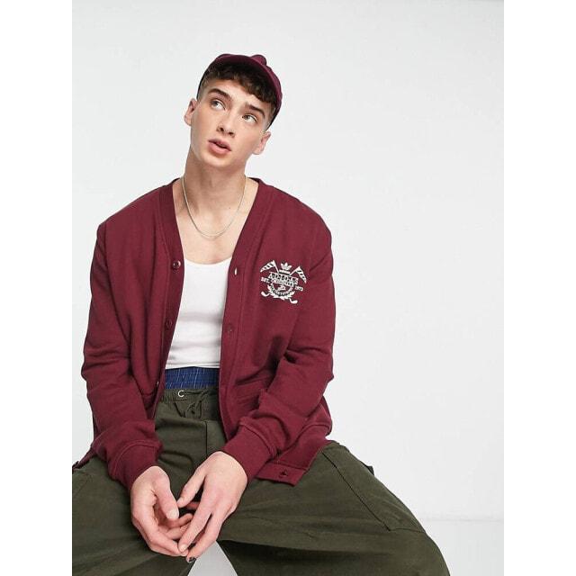 

Бордовый кардиган с логотипом adidas Originals
