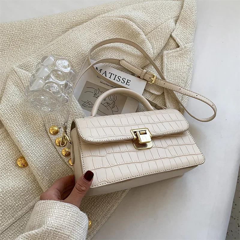 High Quality Fashion Crossbody Bag Standard Stone Feminine Casual All-match Small Square Bag Popular