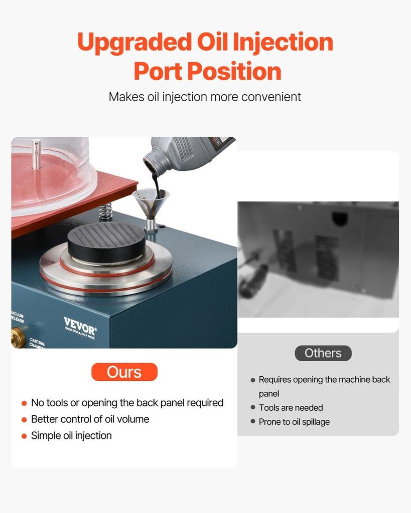 Vacuum Investing Casting Machine 290W Power 3CFM Pump Bell Jar for Jewelry
