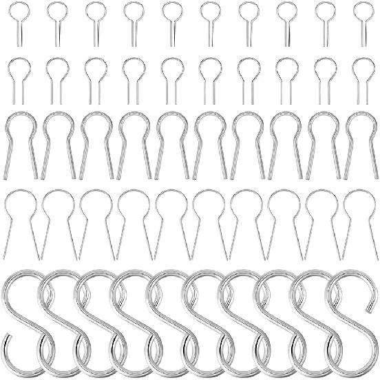 WEBEEDY 50 Pcs Hanging Hook for Kiln High Fire High Temperature Resistant Wire Jump Ring Hanging Hooks for Pendant, Ceramic Ornaments, Fusing in
