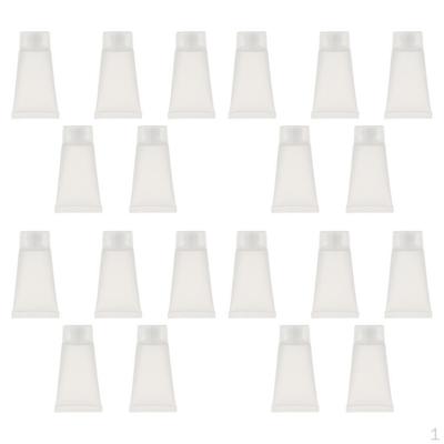 20 Pieces 30 Ml Plastic Bottles Storage Case Container with Lid Cap for , ,Shower Gel Etc