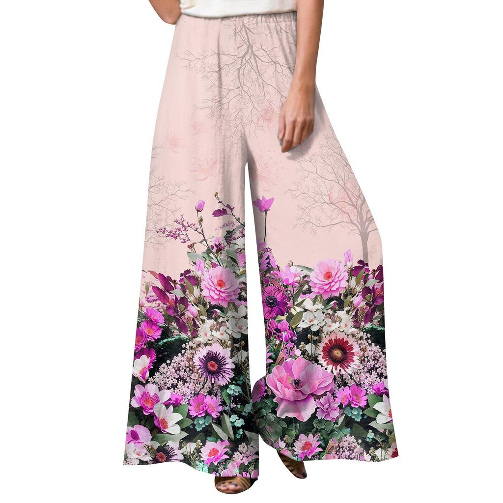 Women's Fashion Trend Printed Casual Loose Street Straight Leg Pants